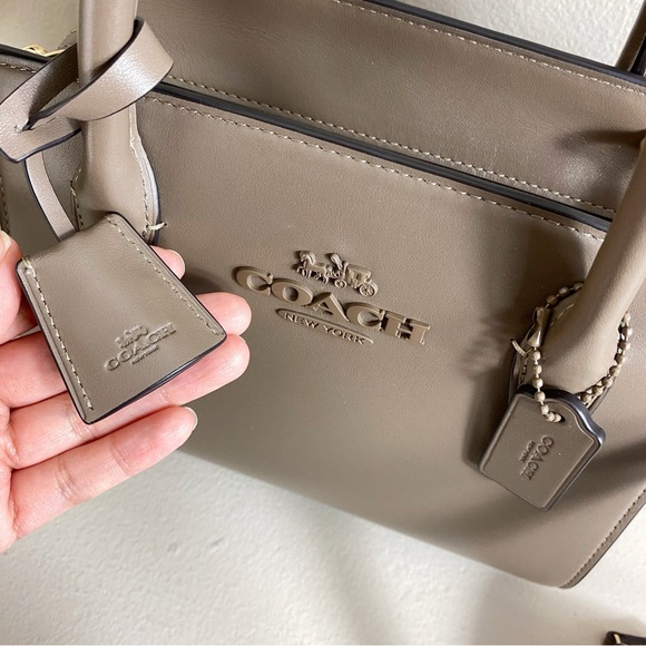 Coach Dark Stone Brown Andrea Carryall Crossbody Bag and Micro Wallet - Picture 3 of 16